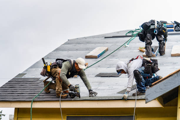 Professional Gutter Installation technician working in Yachats, OR